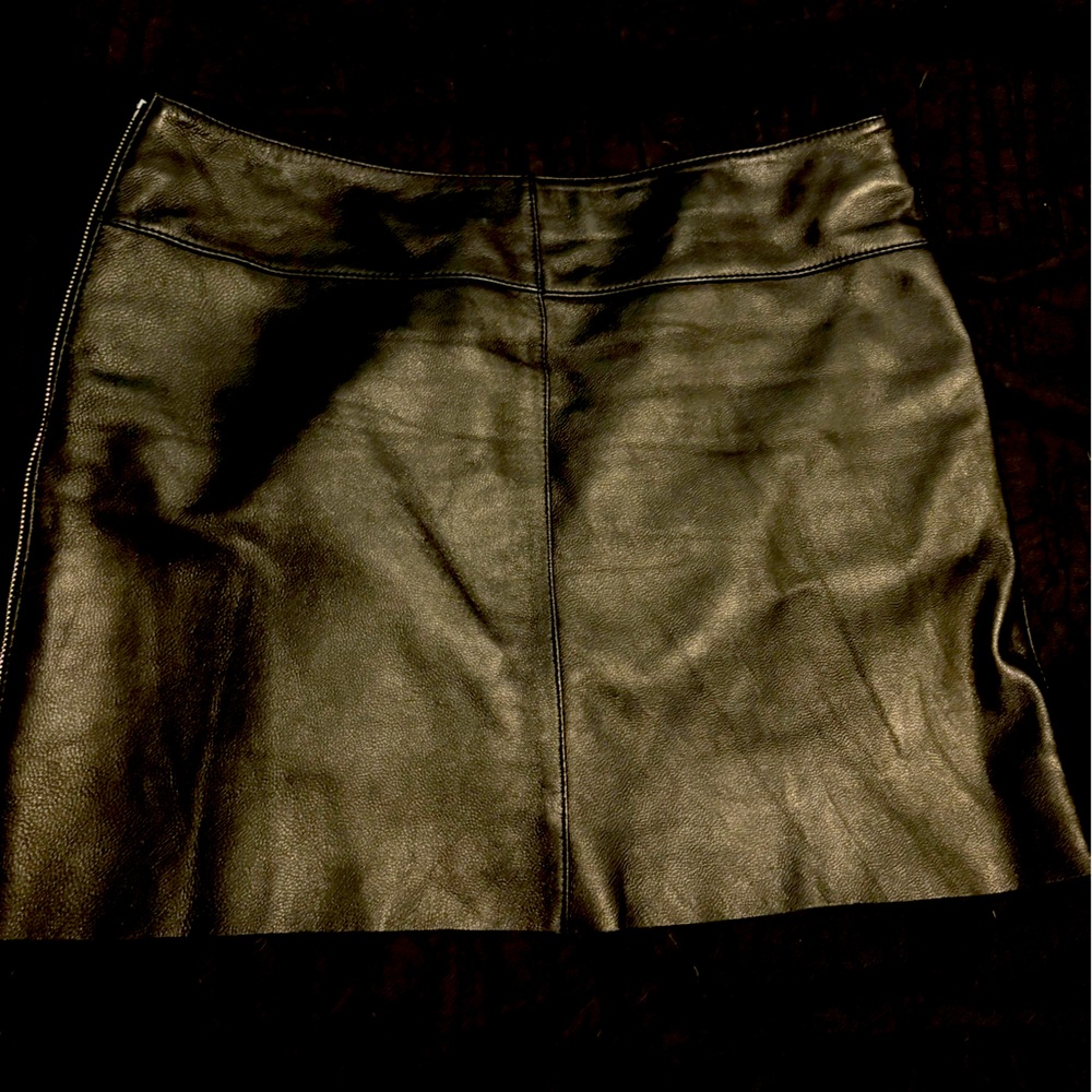 Genuine Leather Mini Skirt.  Super Cute!